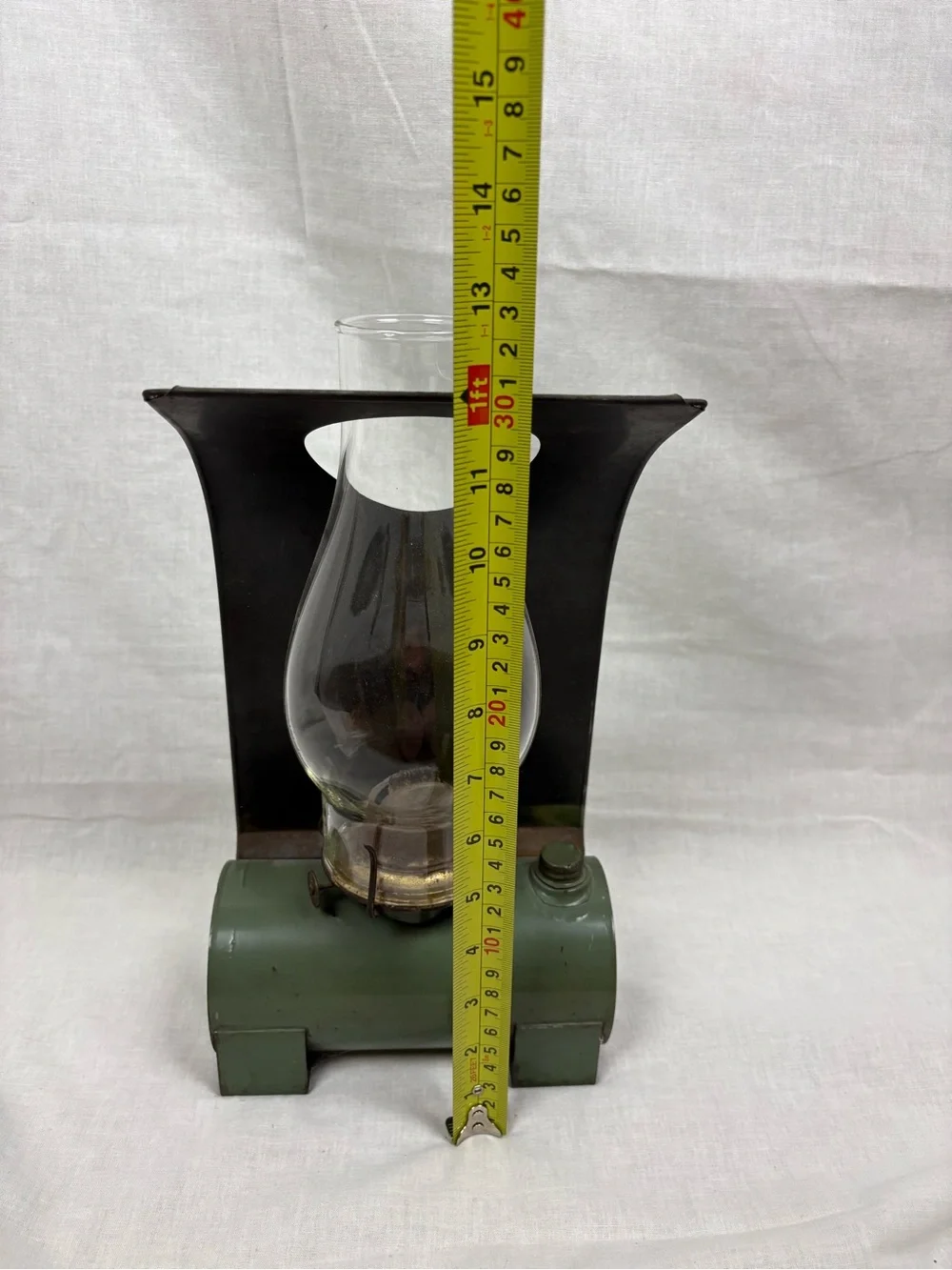 Vintage Railroad Train Car Hurricane Oil Lamps PYREX Glass